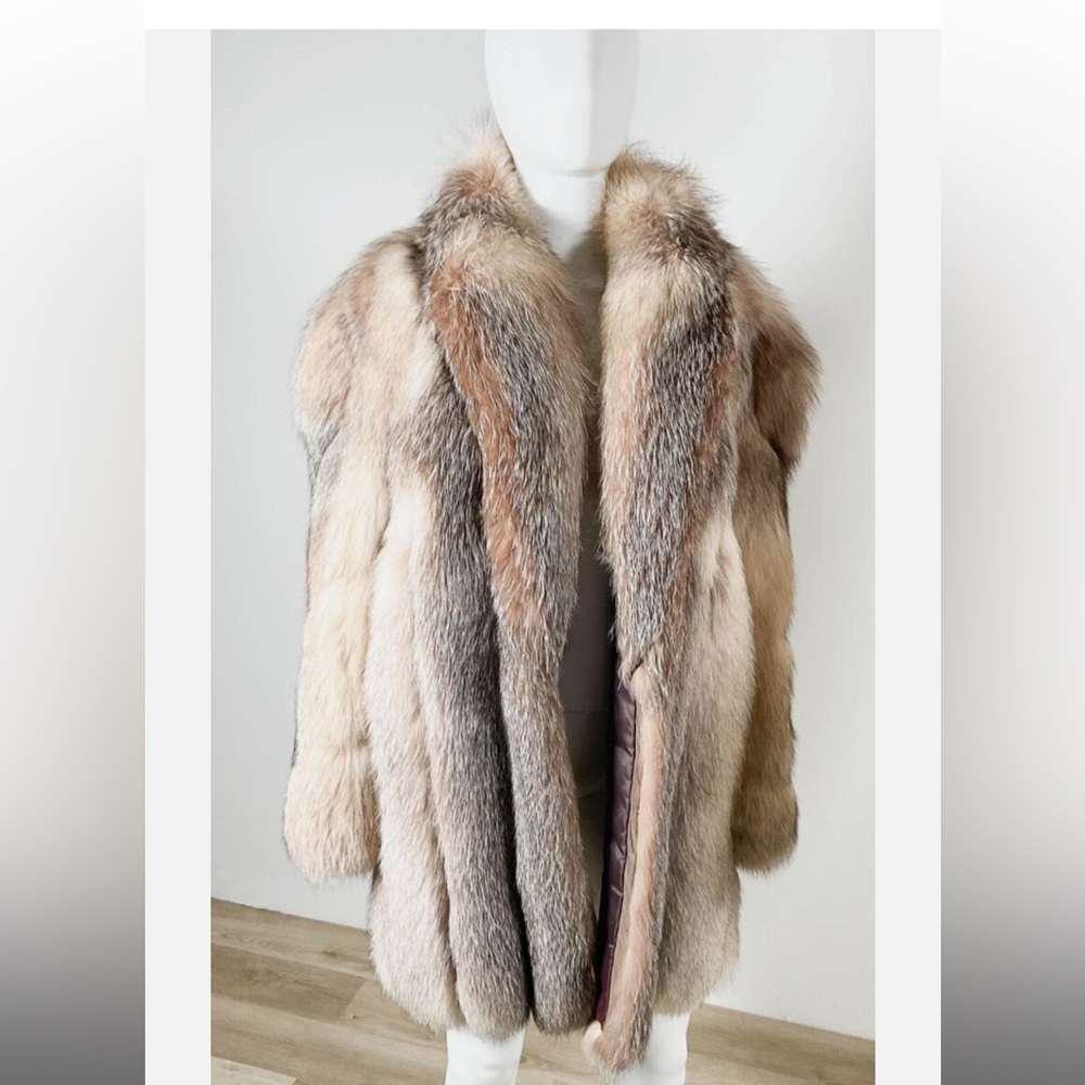 Vintage Antonovich 100% Real Fox Fur Coat L/XXL
